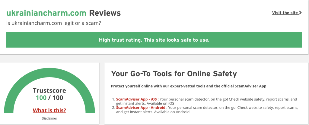 Is Ukrainiancharm Legit?